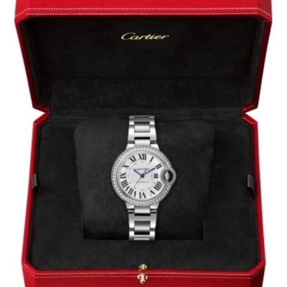 CARTIER BALLON BLEU DE WATCH-33 MM,STEEL, DIAMONDS - Picture 2 of 8